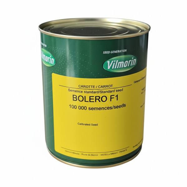 Seminte profesionale morcov Bolero F1 calibru 2,2-2,4, 100.000 seminte