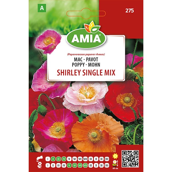 Seminte de Mac Shirley single Mix, 1 gram, AMIA
