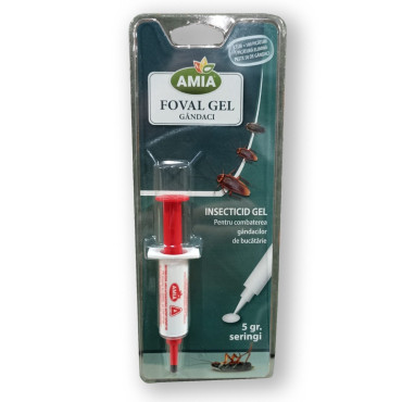 Gel insecticid Foval superconcentrat pentru gandaci seringa 5 gr
