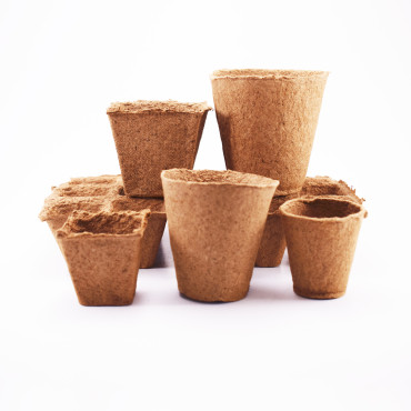 Ghivece biodegradabile, 6x6 rotunde, 24 bucati/set