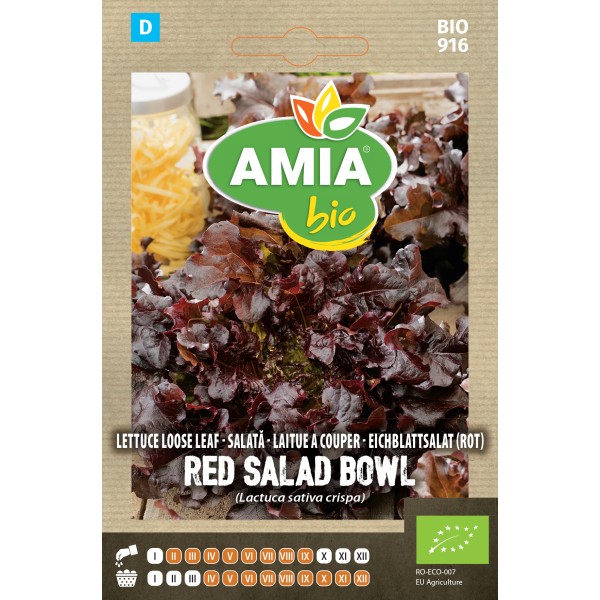 Seminte bio de salata Red Salad Bowl Amia 0,5 grame