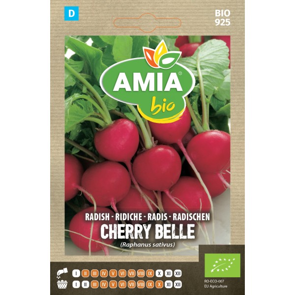 Seminte bio de ridichi Cherry Belle Amia 2 grame