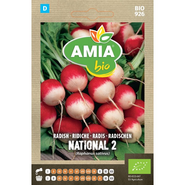 Seminte bio de ridichi National 2 Amia 1 gram